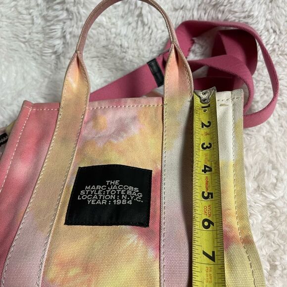 Marc Jacobs Tie-Dye Mini Canvas Tote Bag with Crossbody Strap - Picture 14 of 16